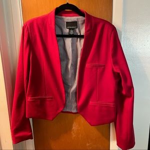 Red Blazer. Cynthia Rowley. Silky interior. XL